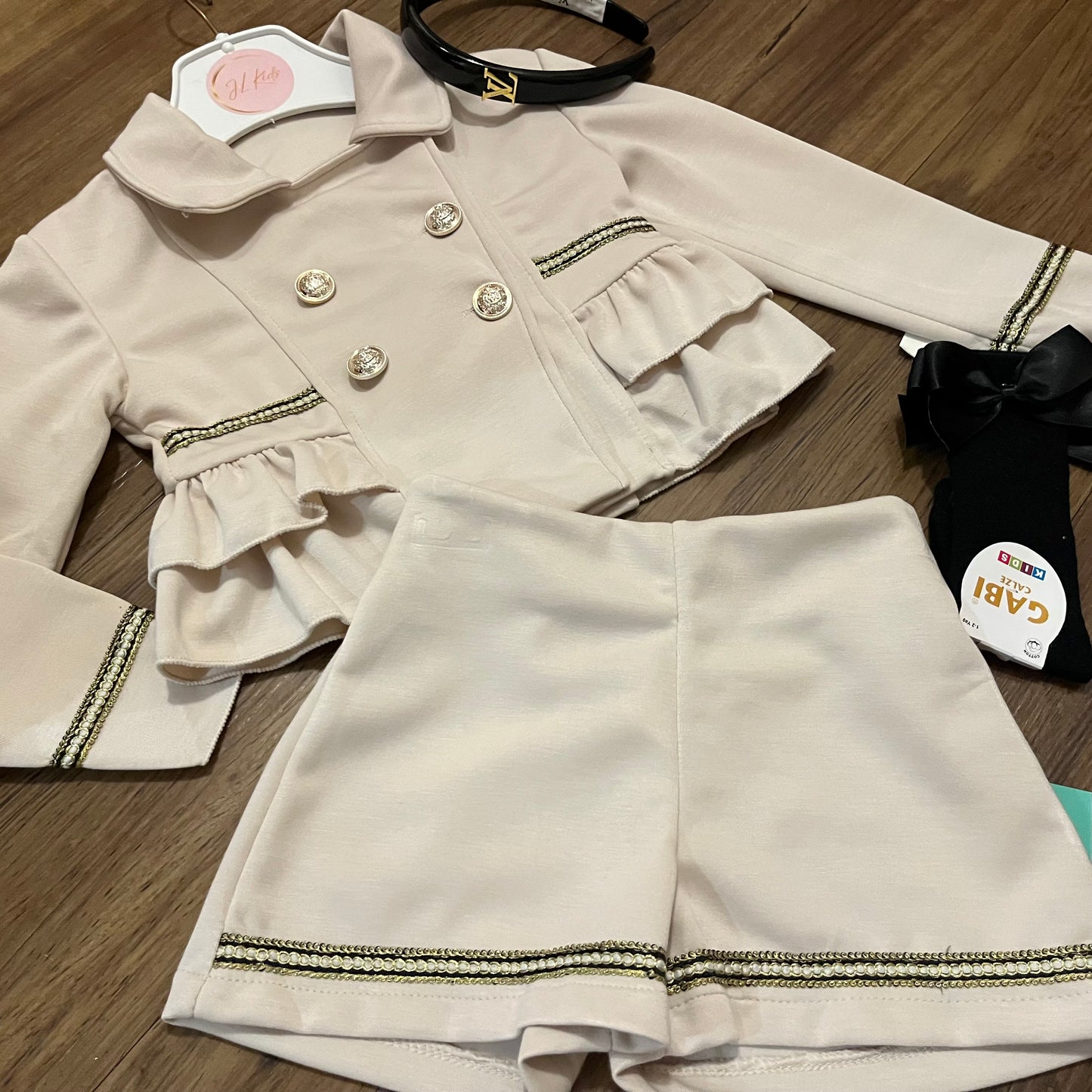 Peplum Short Set