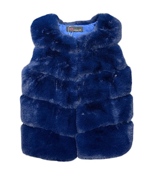 Chevron Faux Fur Gilet